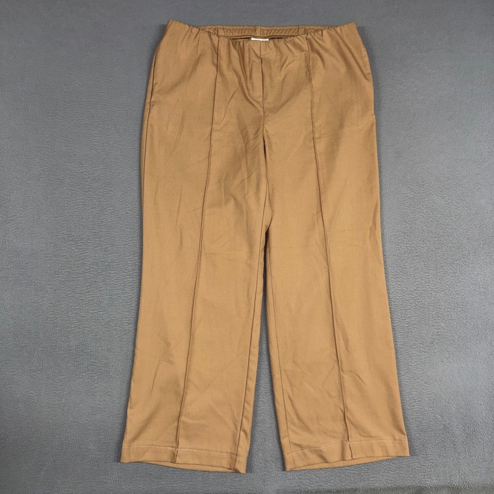 J. Jill Pants Womens XL Brown Wide Leg Straight Pull On Stretch Trousers Dress